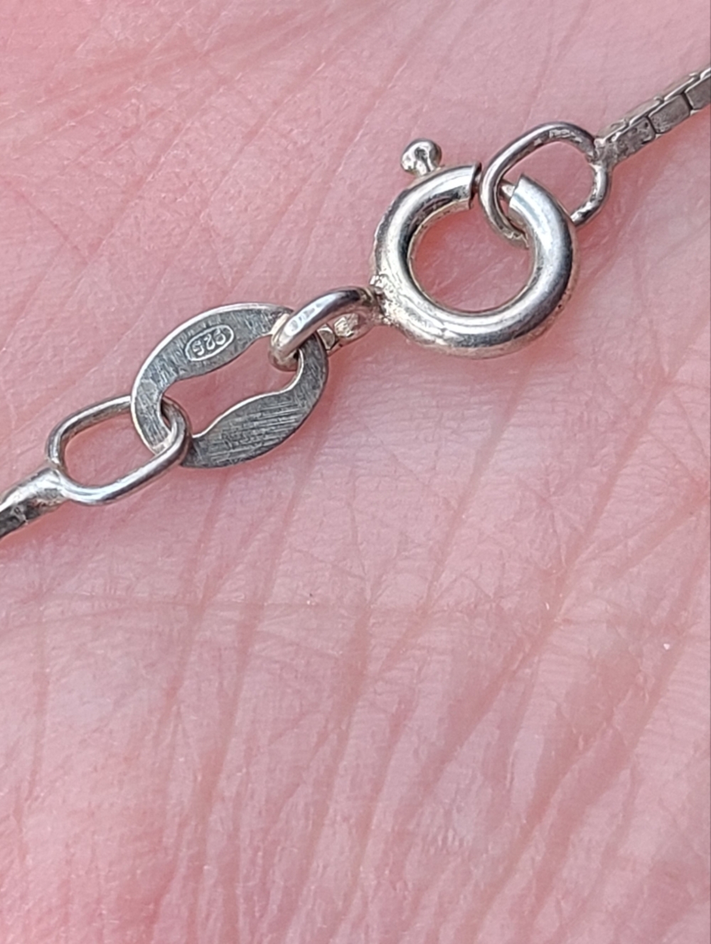 30" 925 Italy Silver Long Women’s Box Chain Necklace - Picture 3 of 5